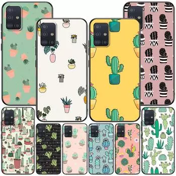 Милый чехол Plant Cactus для Samsung Galaxy A53 5G A12 A13 A52 A02s A22 A51 A54 A11 A13 A32 A52s A72 A01 A03s Силиконовый чехол для телефона Samsung A01