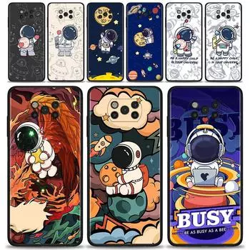 Милый чехол с астронавтом со звездой и планетой для Xiaomi POCO X3 M3 Pro X3 NFC X3 F3 GT F1, чехол для Mi Civi 11T 10T Pro 9T 11 Note 10 Lite Mi Civi