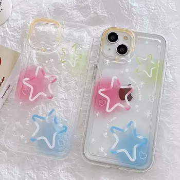 Милый чехол с блестящими звездами, красочной радугой для Iphone X Xsmax 14 Pro Max Plus Xr 13 11 12 Promax, милый защитный чехол для телефона Ins for iphone X XS