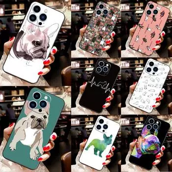 Милый чехол с французским бульдогом для iPhone 13 12 11 14 Pro Max XS Max XR X 6S 7 8 Plus SE 2020, задняя крышка, чехол для телефона iPhone 8 Plus