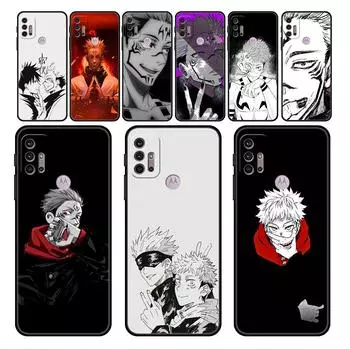 Милый чехол с изображением аниме Jujutsu Kaisen для Motorola G30 G60 G22 G9 Play G82 G52 G8 G9 G50 One Fusion Edge 20, черные мягкие чехлы для телефона Moto G60S