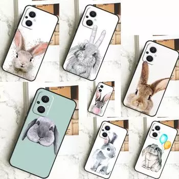 Милый чехол с изображением кролика для OPPO Reno 10 Pro 11 F 4 5 6 7 8 Lite 4Z 5Z 8T OPPO Find X5 X2 X3 Lite X6 Pro Cover OPPO Find X3 Lite