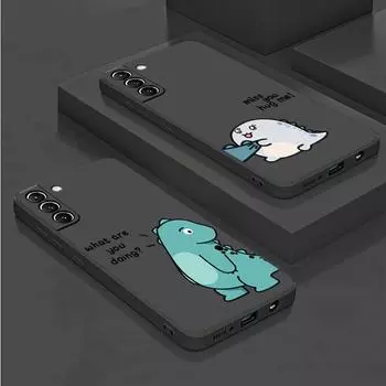 Милый чехол с изображением маленького динозавра для Samsung Galaxy S20 S22 Ultra S21 FE S10 S9 Plus Note 20 10 Lite 9, мягкий чехол для телефона Samsung S22 Ultra 5G