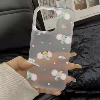 Милый чехол с изображением слона для Apple 15/14/13/12/11/PRO/PROMAX/XSMAX/XR/XS/X iPhone 8 Plus