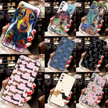 Милый чехол с изображением собаки таксы для Samsung Galaxy S20 FE S21 Ultra Note 20 Note 9 10 S8 S9 S10 Plus, чехол для телефона Galaxy S8