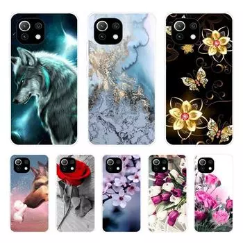 Милый чехол с подсолнухом для Xiaomi Mi 11 Lite 5G, мягкий силиконовый чехол для Xiaomi Mi 11 Lite 11Lite, чехлы для телефонов, противоударный чехол Xiaomi Mi 11 Lite