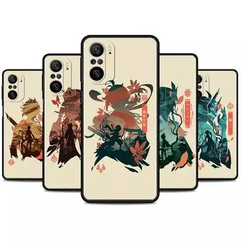 Милый чехол с рисунком аниме Genshin Impact для Xiaomi Redmi Note 11 10 9 Pro K40 10S 9S 9A 9C, чехол для телефона 9T 8 8T 7 11T, силиконовый чехол Redmi K40 Pro