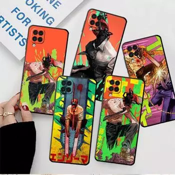 Милый чехол с рисунком мультяшного человека с бензопилой для Samsung Galaxy A52 A12 A51 A32 A21s A71 A32 5G A12 A22 A53 A31 A13 A72 Samsung A53 5G