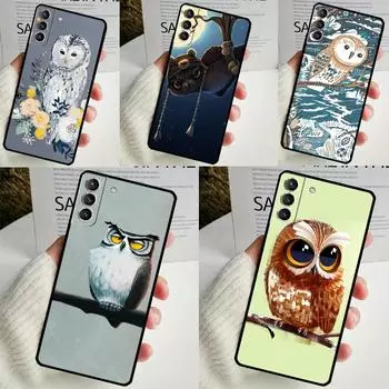 Милый чехол с рисунком совы для Samsung Galaxy S24 S23 Ultra S22 S20 FE S21 FE Note 10 20 S8 S9 S10 Plus Galaxy S8