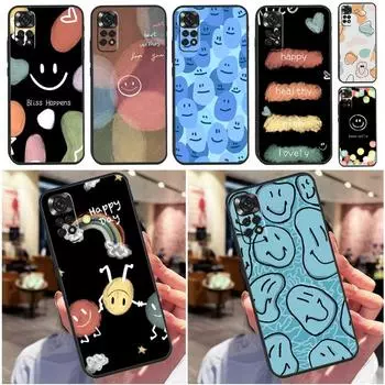 Милый чехол с улыбкой и лицом для Xiaomi Redmi Note 10 11 Pro 9 8 12 Pro Note 9S 8T 10S 11S 10C 9A 9C 9T 10A Funda Redmi Note 10 4G