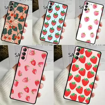 Милый чехол Strawberry для Samsung Galaxy S24 Ultra S22 Plus S20 S21 FE S8 S9 S10 Note 10 20 S23 Ultra Cover Galaxy S20Ultra