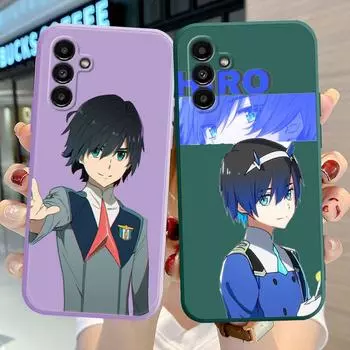 Милый чехол Zero Two для Samsung Galaxy A70 A71 A31 A02 A51 A01 A21s A11 A50 A03s A20, квадратный жидкий чехол, матовый силиконовый чехол Samsung A01