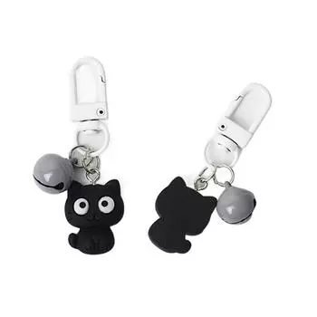 Милый черный белый кот брелок кулон рюкзак подвески украшения аксессуары подарки белый