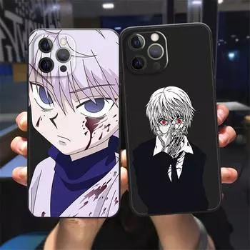 Милый черный чехол Hunter X Hunter для iPhone 13 12 11 Pro XR X XS MAX SE 2020 7 8 Plus HXH, мягкий чехол в стиле аниме Fundas iPhone 7 8 SE2