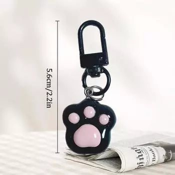 Милый черный кошачий брелок с лапой, мультяшное животное, кукла, брелок для пары, автомобильный брелок, подвески для рюкзака, сумка, декор, аксессуары as the picture