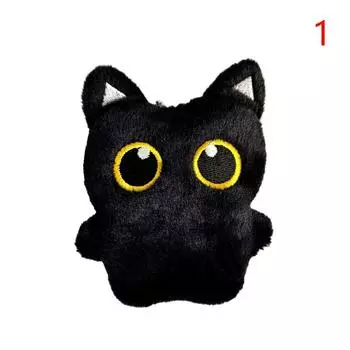 Милый черный котенок брелок маленькая кошка пара мобильный телефон кулон автомобильный брелок наушники рюкзак подвески сумка декор