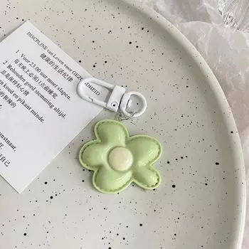 Милый цветной кулон в виде цветка, брелки, сумка, чехол для наушников, кулон, аксессуары для самостоятельного изготовления, брелок для ключей от машины, карамельные цветные брелки, украшения A11 зелёный