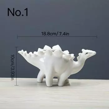 Милый цветочный горшок с динозавром, керамический горшок для суккулентов, горшок для растений, кашпо, бонсай, домашний декор, украшение для дома, настольные украшения No.1