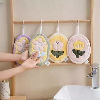 Милый цветочный носовой платок, подвесной туалет, кухня, плотная ткань, супер впитывающий толстый носовой платок