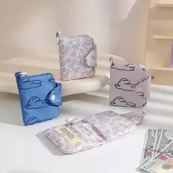 Милый цветок кролик многослойный кошелек для монет студенческая простая сумка для карт наушники дата-кабель сумка для хранения рюкзак кулон