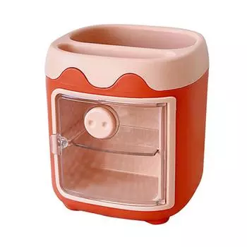 Милый держатель для карандашей в виде поросенка, держатель для ручек на столе с ящиком для студенческого офиса