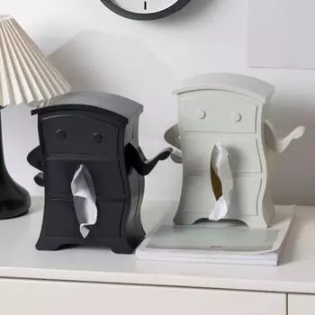 Милый держатель для коробки с салфетками, креативная форма, яркий цвет, нескользящий дизайн, большая емкость для бумаги белый