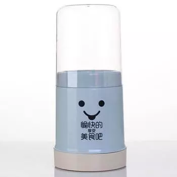 Милый держатель для палочек для еды с пылезащитной крышкой, экологически чистый пластиковый держатель для посуды со съемным синий