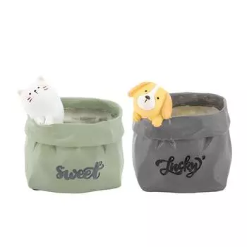Милый держатель для ручек, настольный, из смолы, инновационный, скандинавский, ретро-стиль, органайзер для карандашей для домашних животных, бумажный пакет 2245H03 Cat