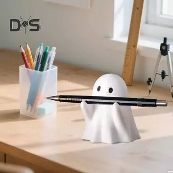 Милый держатель для ручек-призраков для стола, органайзер для карандашей на Хэллоуин, белая подставка для ручек-призраков для домашнего рабочего пространства, украшение рабочего стола белый