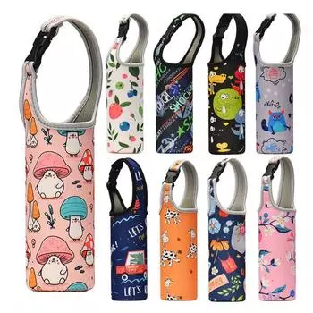 Милый держатель для термоса в мультяшном стиле, портативная сумка для чашки, чехол для спортивной бутылки, чехол для спортивной чашки strap