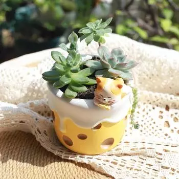 Милый десерт тема суккуленты растения горшок креативный кашпо для животных для мини бонсай сказочные садовые украшения украшение для дома столешница