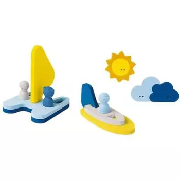 Милый детский игровой 3D-конструктор для ванны Sailaway, корейские игрушки для ванны