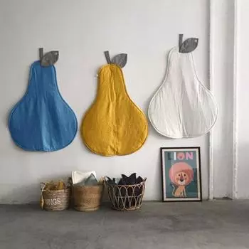 Милый детский коврик для ползания в форме груши, мягкий игровой коврик для ползания, ковер для новорожденных для декора детской комнаты синий