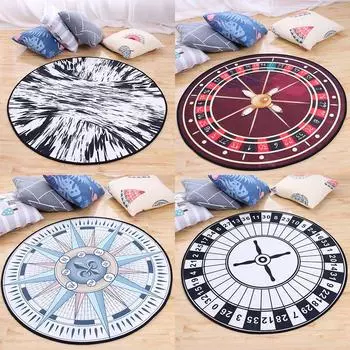 Милый детский круглый ковер с героями мультфильмов, ковер для гостиной, спальни, детская игровая палатка, нескользящий напольный коврик, детский коврик для скалолазания 40