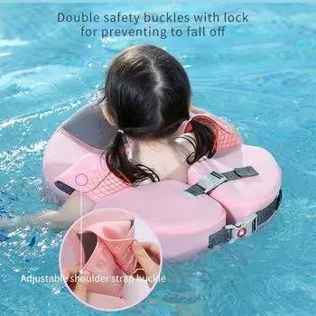 Милый детский плавательный круг для плавания, поясной детский круг, ненадувной детский плавательный круг, тренажер для плавания, мягкий, безопасный для кожи, водонепроницаемый IPX8 для детей в возрасте от 8 до 36 месяцев without detachable sun canopy зелё