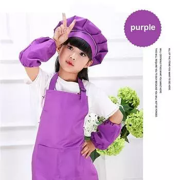 Милый детский простой фартук для детей от 3 до 6 лет, кухонный фартук для приготовления пищи, выпечки, рукоделия, художественный нагрудник оранжевый