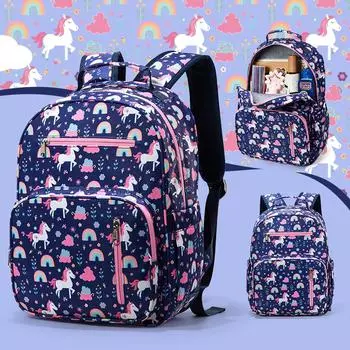 Милый детский рюкзак для мальчиков и девочек дошкольного возраста, повседневная многофункциональная сумка с забавными принтами для начальной школы