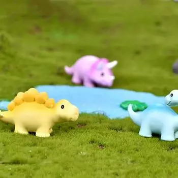 Милый динозавр диких животных фигурка из смолы ремесло миниатюрный сад бонсай декор