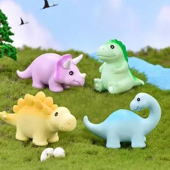 Милый динозавр диких животных фигурка из смолы ремесло миниатюрный сад бонсай декор