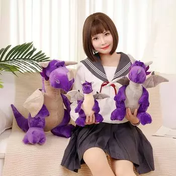 Милый динозавр тираннозавр рекс плюшевая игрушка маленькая летающая кукла дракон 25cm0.12kg оранжевый