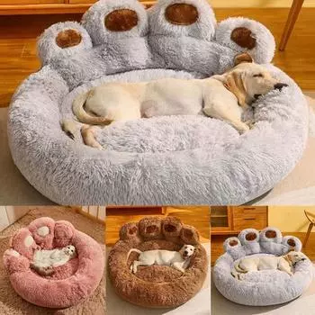 Милый диван для домашних животных в форме медвежьей лапы, кровать для собак в форме медвежьей лапы, корзина для сна для домашних животных, диваны-кровати для домашних животных, домашние диваны-кровати для собак S розовый