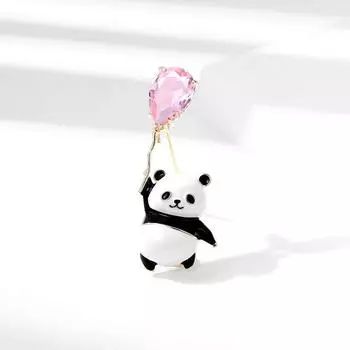 Милый дизайн Sense Niche Panda Balloon Brooch High-End Женская мода Корсаж Темперамент Pin Костюм Аксессуары