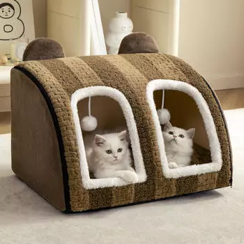 Милый домик для кошек, кровать для домашних кошек, которую можно стирать, удобные домашние животные и