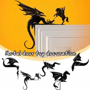 Милый дракон металлический дверной уголок, украшение для дома для украшения металлических дверей или углов стен One Size