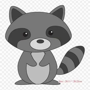 Милый енот, енот, белка, термопереносная печать, виниловые нашивки, наклейки для одежды, аппликации «сделай сам», моющиеся нашивки