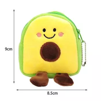 Милый фрукт в форме авокадо кошелек для монет наушники USB-кабель помада сумка для хранения брелок плюшевая игрушка подарки