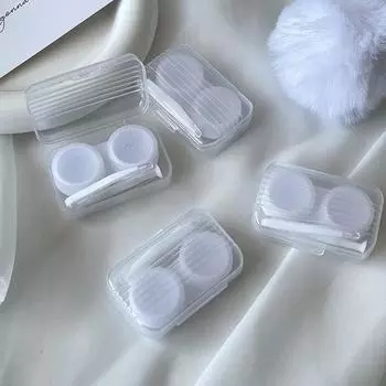 Милый футляр для контактных линз конфетного цвета для девочек, милый портативный набор для контактных линз, контейнер для хранения косметических линз A2