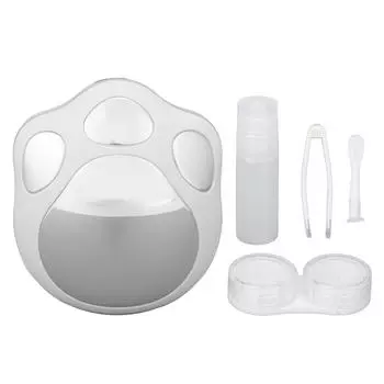 Милый футляр для контактных линз с изображением лапки, портативный легкий набор для погружения контактных линз