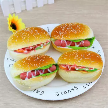Милый гамбургер, мягкий медленно растущий крем, ароматические декомпрессионные игрушки, украшение