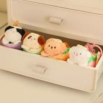 Милый гамбургер-яйцо-пашот, щенок, плюшевая кукла, мягкая игрушка-колокольчик, брелок, подвеска, сумка, подвесное украшение, аксессуар для пары, подарок зелёный